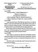 Đề thi Olympic học sinh giỏi Ngữ văn lớp 6 - Năm học 2015-2016 - Phòng GD & ĐT Ứng Hòa